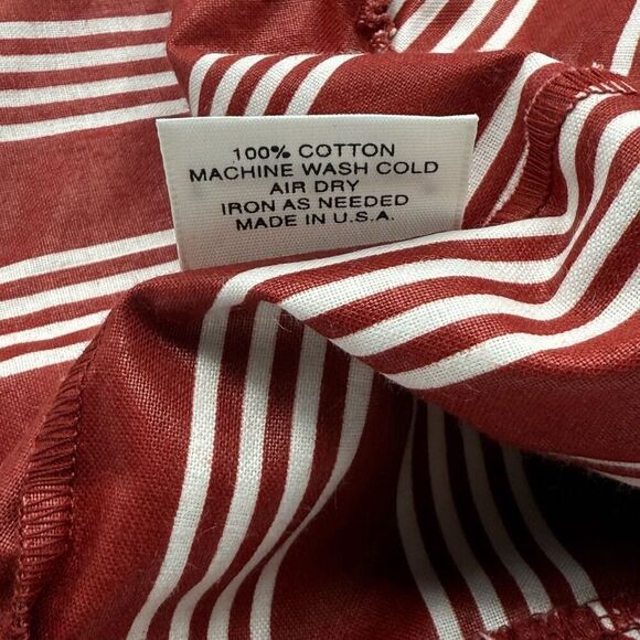 Longaberger Fabric 1998 Basket Liner Round Winter Wishes Red Stripe Insert for B - Picture 6 of 8